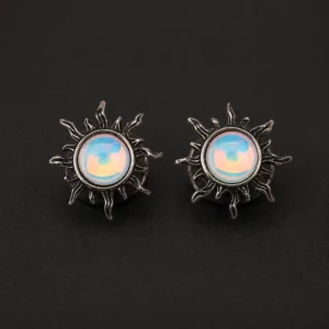 Opalite Sun Ear Gauges