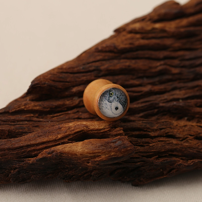 Owl-Inlay-Wooden-Ear-Plug-Gauges